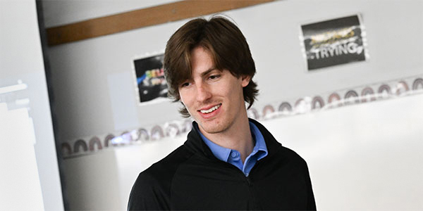 Male graduate student.