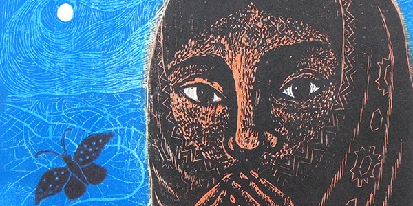 Poli Marichal, “Premonición,” 2012. Woodcut and linocut. Image courtesy of Arceo Press.