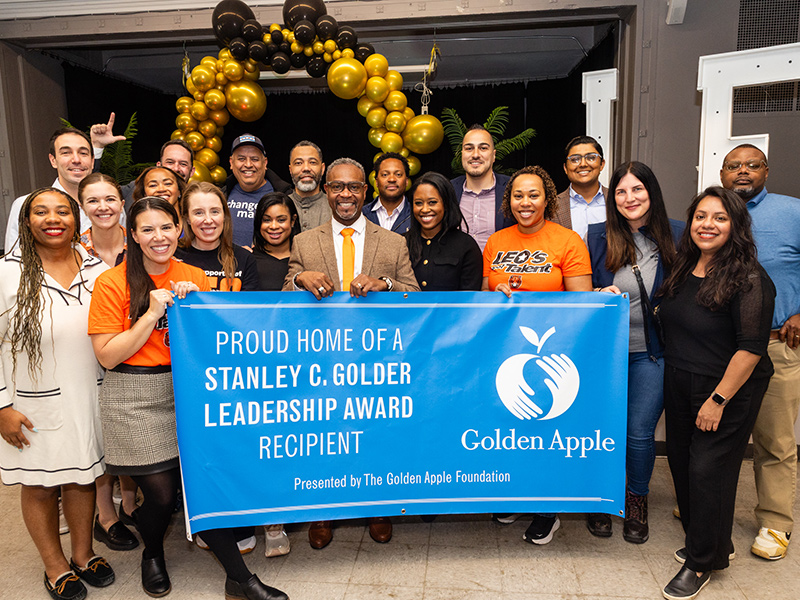 Shaka Rawls receives 2026 Golden Apple for Excellence in Leadership award