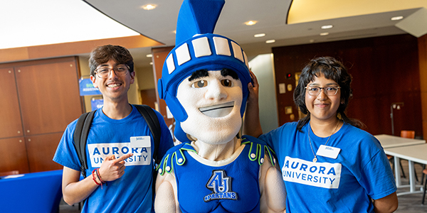 students with Sammy Spartan