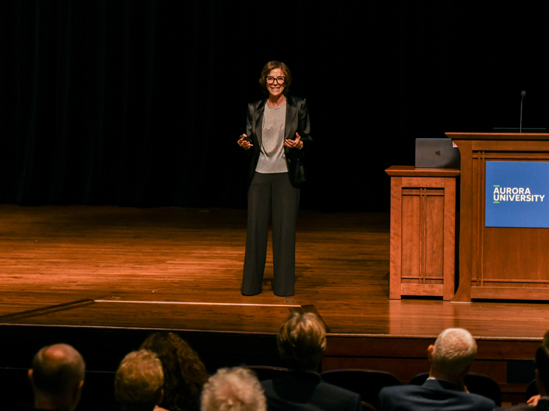 Lisa Kay Solomon presents in Crimi Auditorium