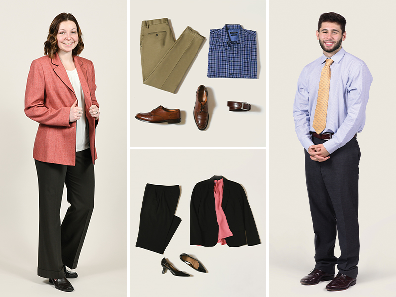 students in professional clothing