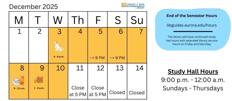 December 2025 Library Hours