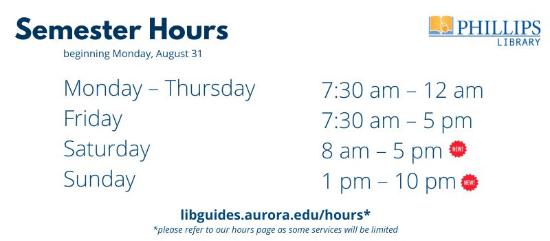 Library Hours Schedule