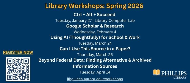 Library Workshops Spring 2026