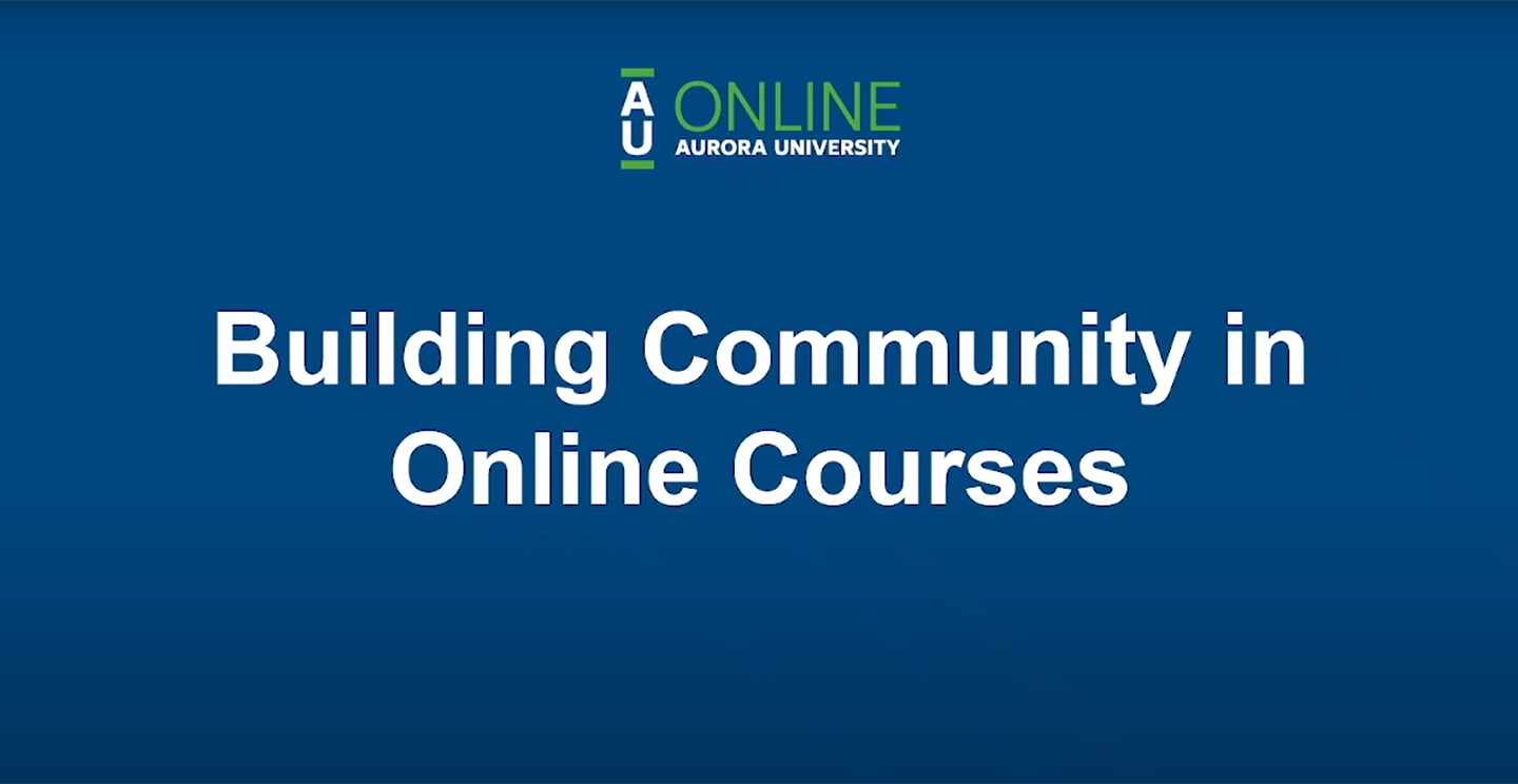 Building Community in Online Courses