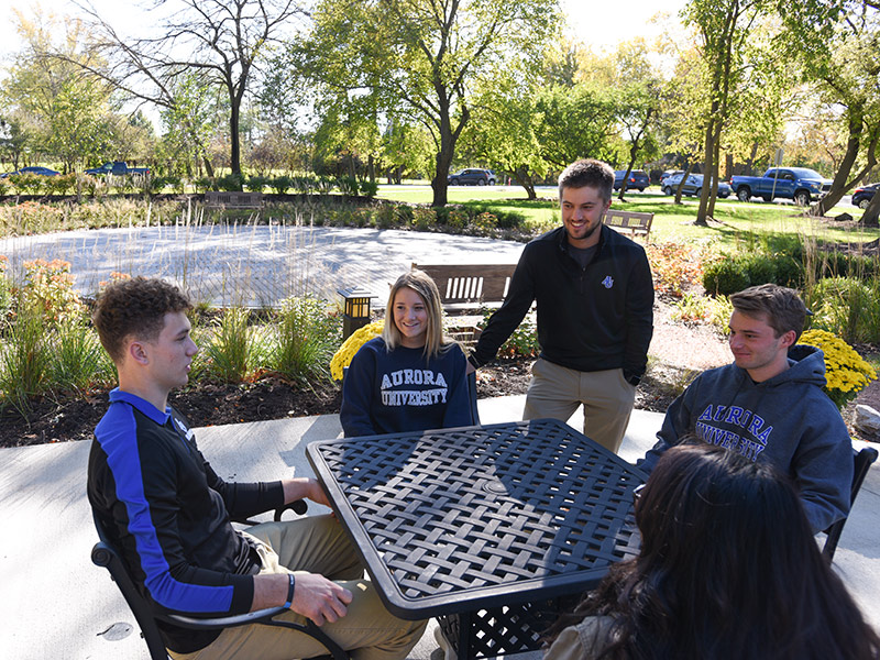 students outside