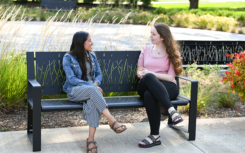 students outside