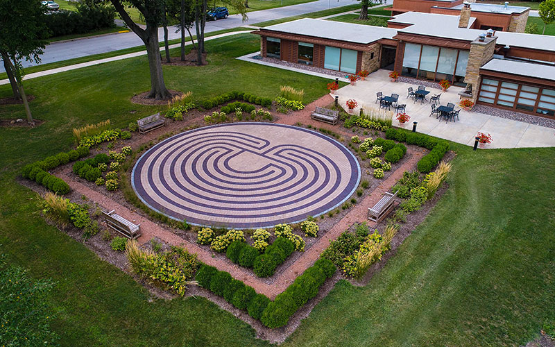 Aerial view of the labyrinth.