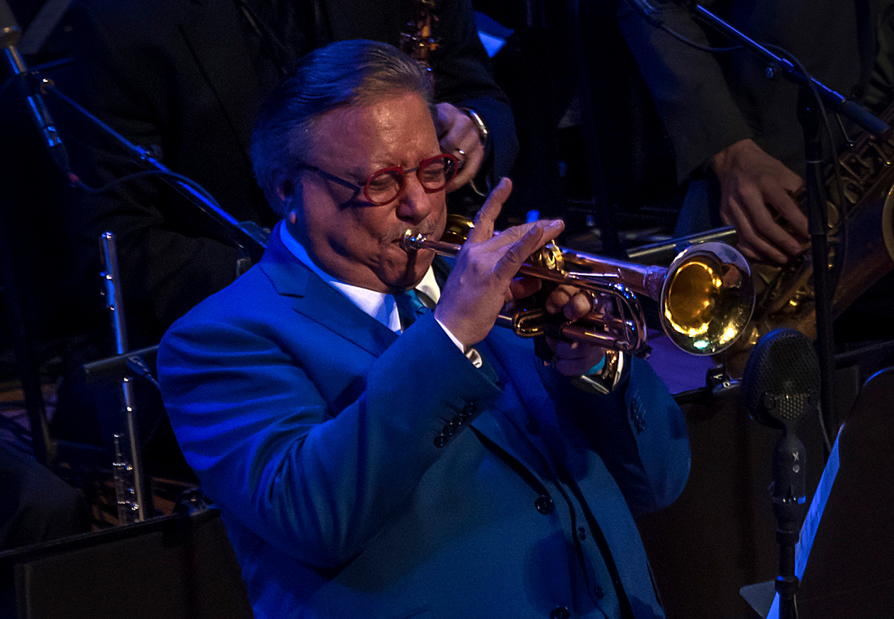Arturo Sandoval playing an instrument