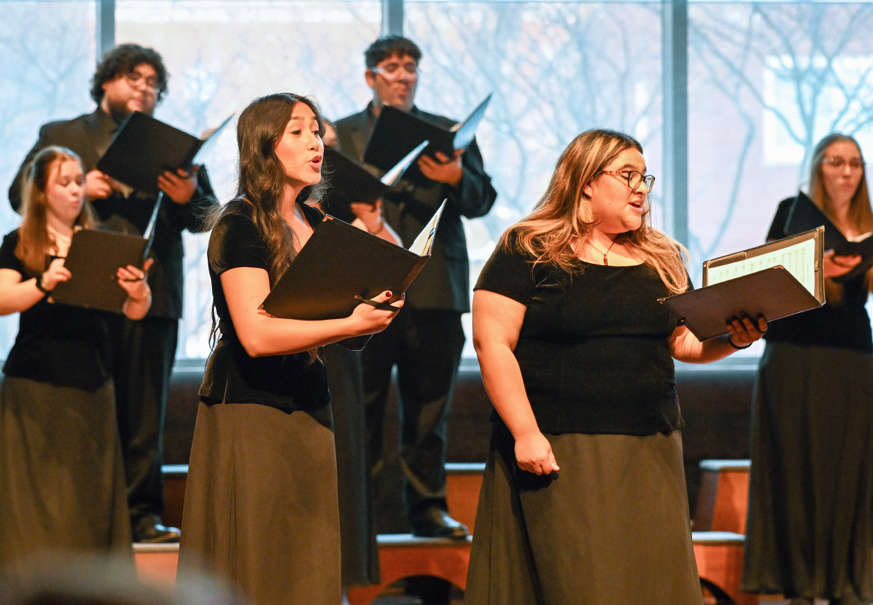Students singing